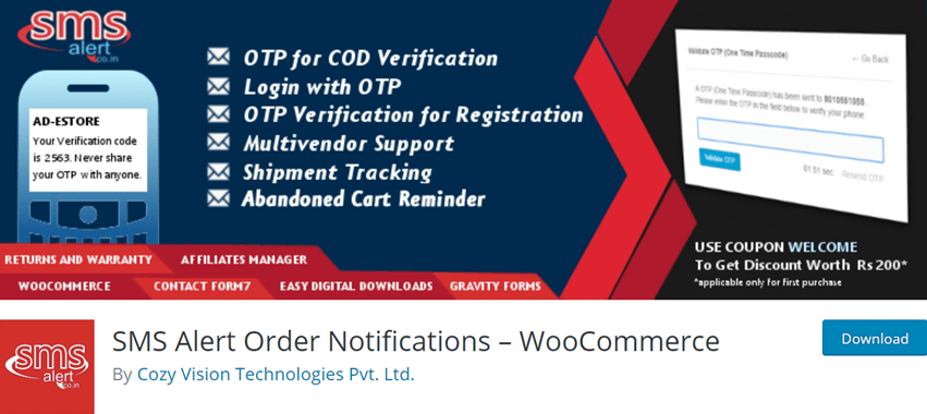 SMS Alert Order Notifications – WooCommerce