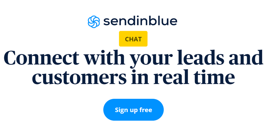 Sendinblue Connect with your leads and customers in real time