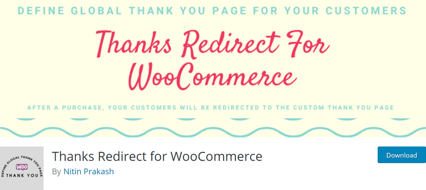Thanks Redirect for WooCommerce