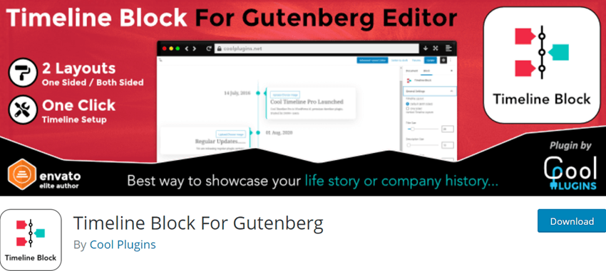 Timeline Block For Gutenberg