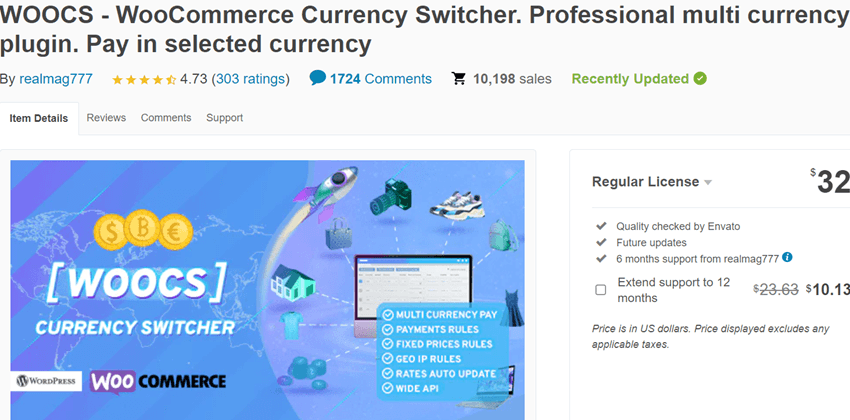 WOOCS - WooCommerce Currency Switcher