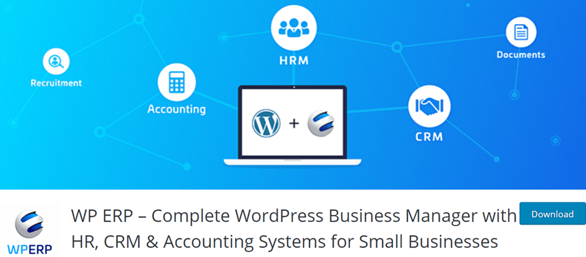 WP ERP – Complete WordPress Business Manager with HR, CRM & Accounting Systems for Small Businesses