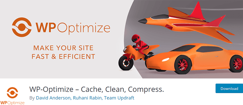 WP-Optimize – Cache, Clean, Compress.