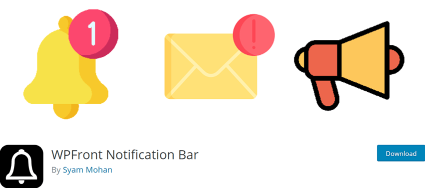 WPFront Notification Bar