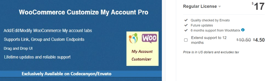 WooCommerce Customize My Account Pro