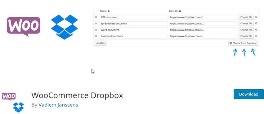 WooCommerce Dropbox