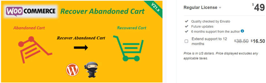 WooCommerce Recover Abandoned Cart