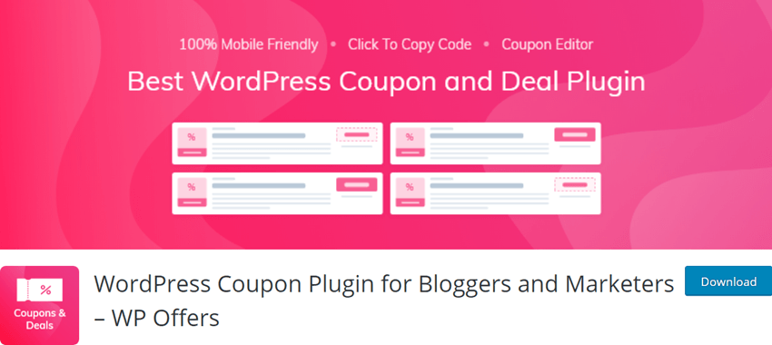 WordPress Coupon Plugin for Bloggers and Marketers – WP Offers