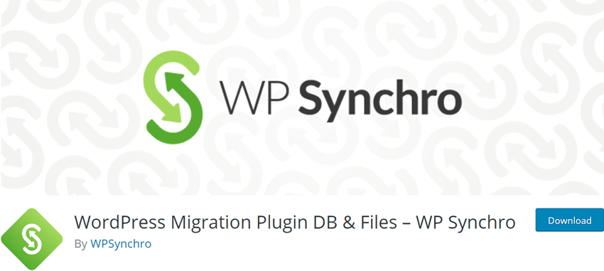 WordPress Migration Plugin DB & Files – WP Synchro