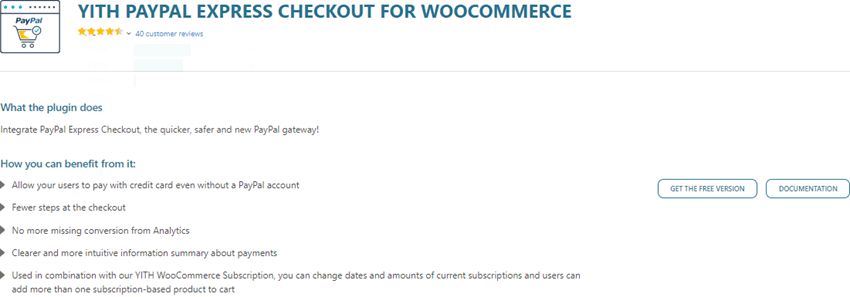 YITH PAYPAL EXPRESS CHECKOUT FOR WOOCOMMERCE