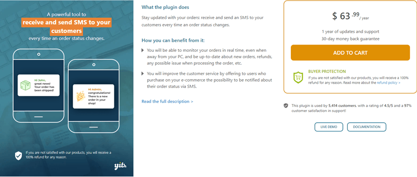 YITH WooCommerce SMS Notifications
