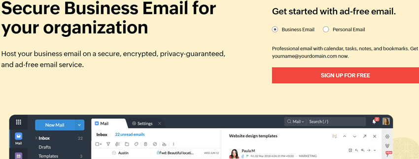Zoho Mail-Secure Business Email for your organization