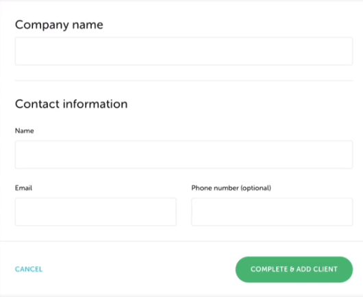 add your client contact form