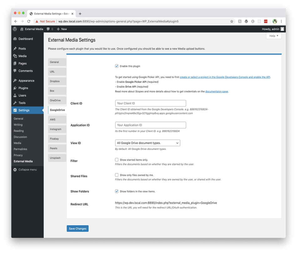 external-media-wordpress-plugin-settings