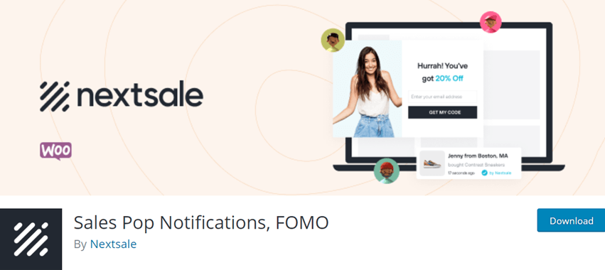 nextsale Sales Pop Notifications, FOMO