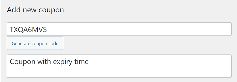 woocommerce add new coupon with expiry time