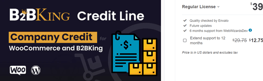 B2BKing Company Credit - WooCommerce Line of Credit System (Add-on)