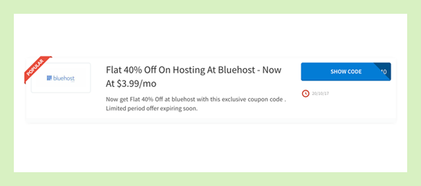 Bluehost 40% Off Coupon On Hosting