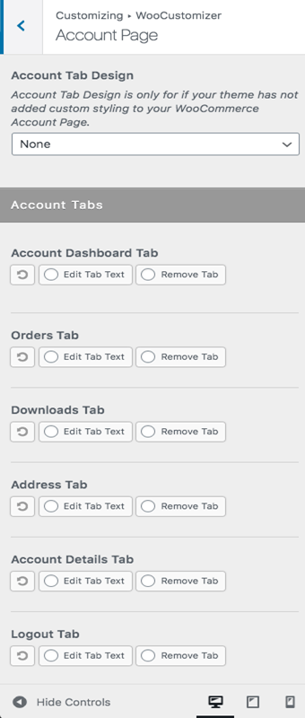 Customizing Woocommerce Account Page