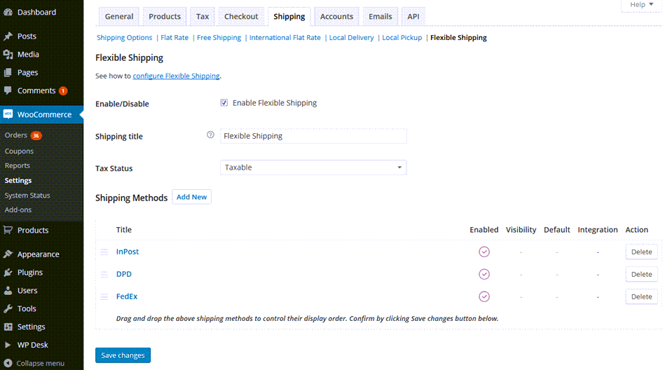 Flexible Shipping Setting