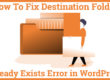 How To Fix Destination Folder Already Exists Error in WordPress