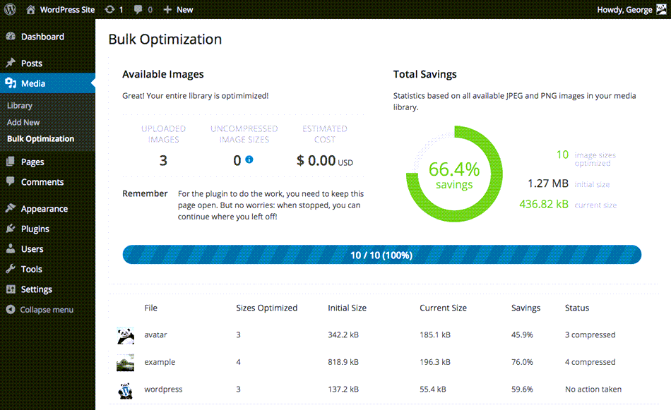 Image Bulk Optimization Setting