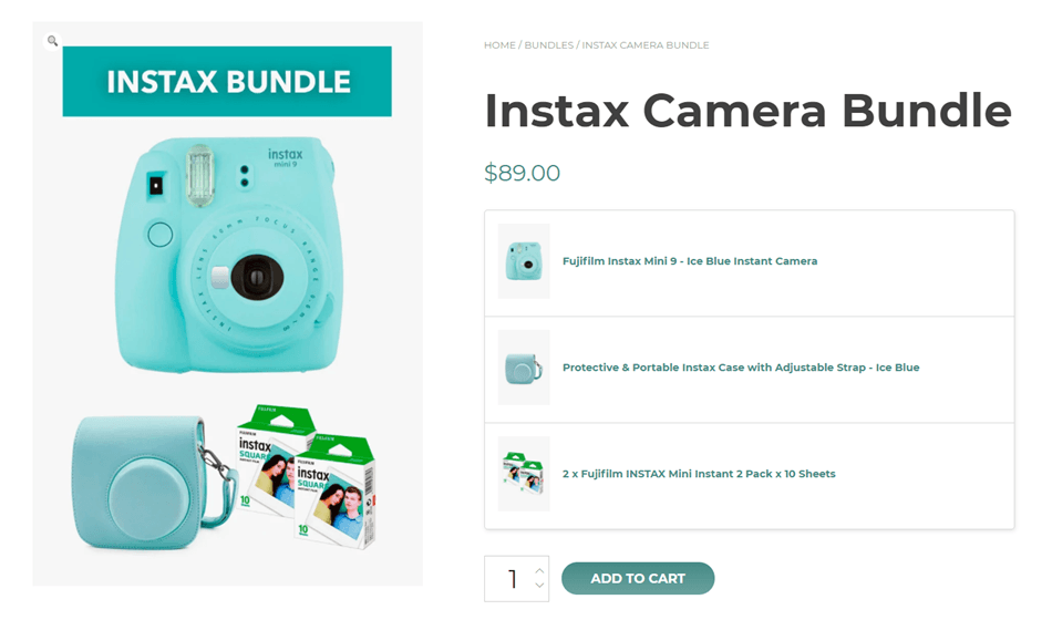 Instax Camera Bundle Example