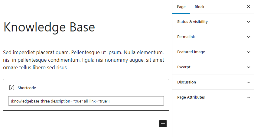 Knowledge Base Page Demo