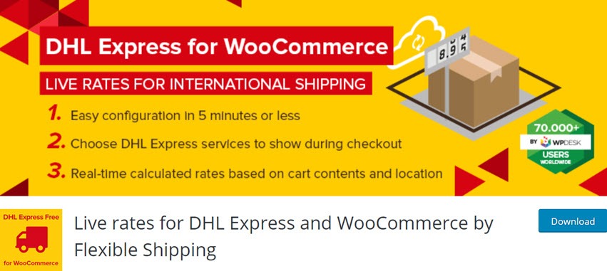 Live rates for DHL Express and WooCommerce by Flexible Shipping