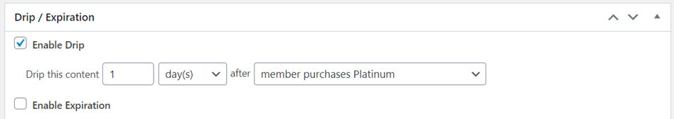 MemberPress Rules Drip Expiration