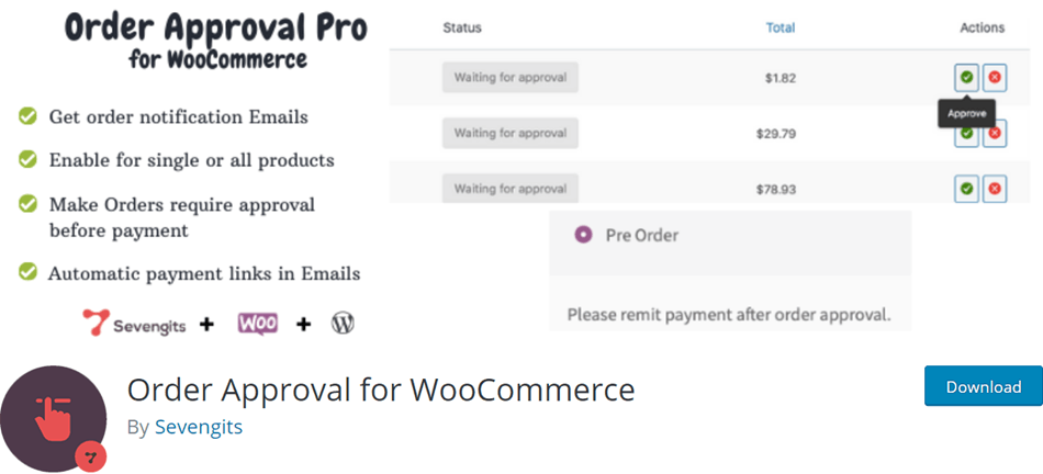 Order Approval for WooCommerce