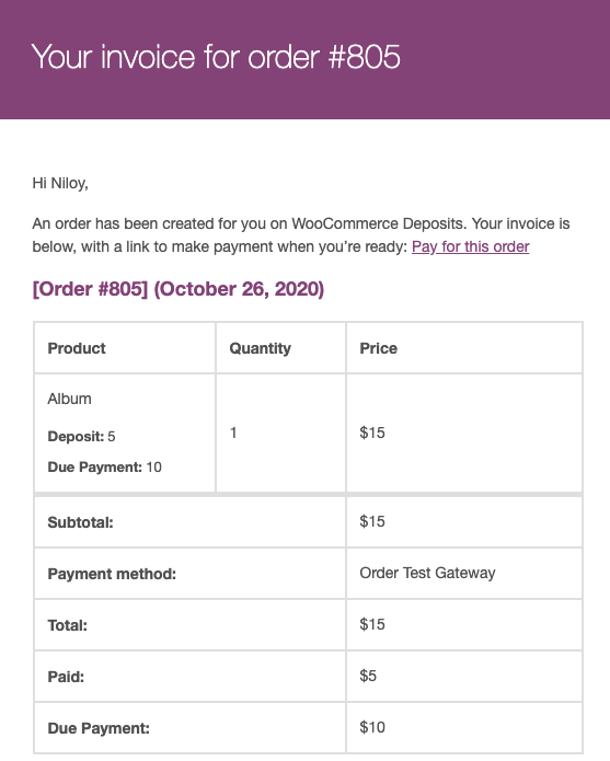 Partial Payment For The Order In WooCommerce