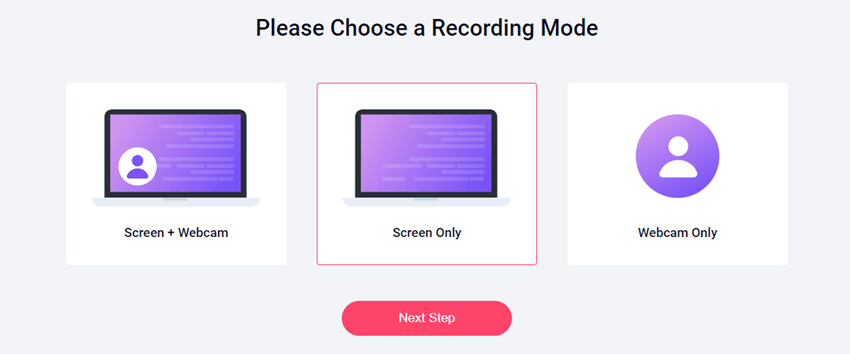 Recordcast Choose A Recording mode