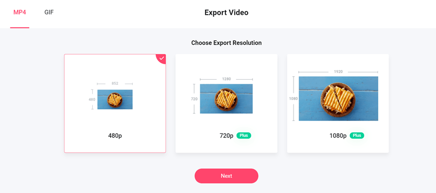 Recordcast Choose Export Resolution