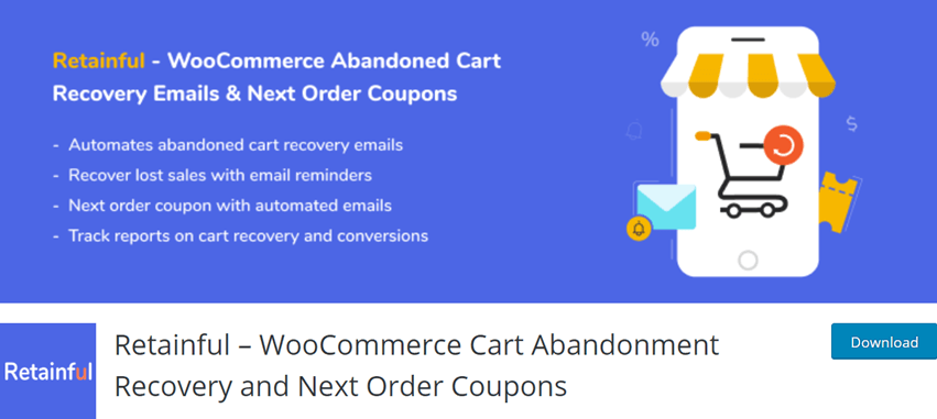 Retainful – WooCommerce Cart Abandonment Recovery and Next Order Coupons