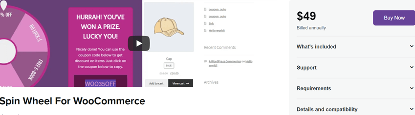 Spin Wheel For WooCommerce