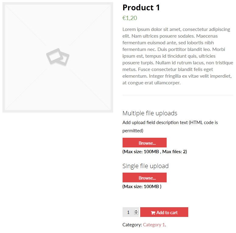 Upload any file any size from the product, cart, checkout, thank you, and-or order details pages