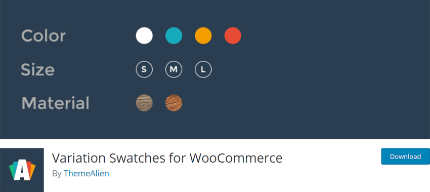 Variation Swatches for WooCommerce By ThemeAlien