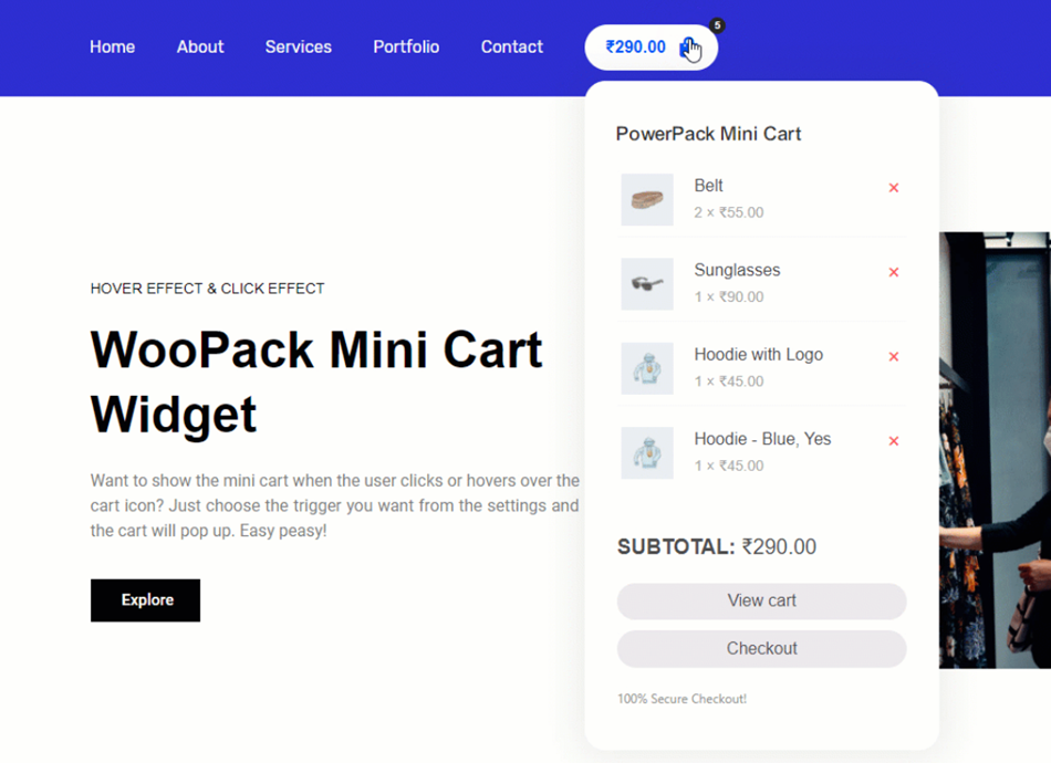 WooCommerce Mini Cart Widget for Elementor Demo