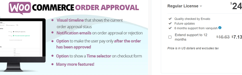 WooCommerce Order Approval