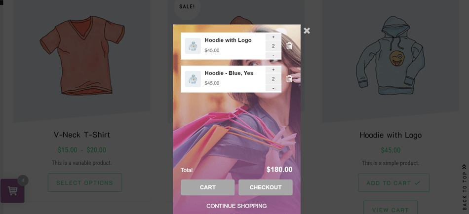 WooCommerce Popup Cart + ajax Demo