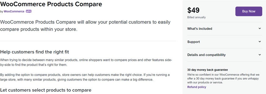 WooCommerce Products Compare