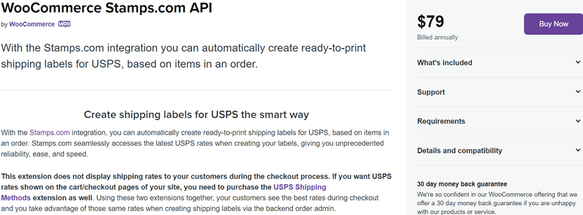 WooCommerce Stamps.com API