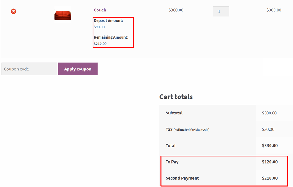 Woocommerce Deposite Partial Payment Example