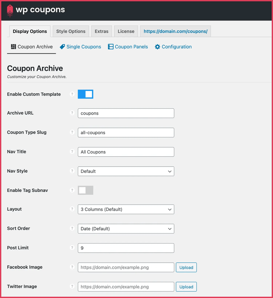 Wp Coupons Setting Customize Your Coupon Archive Display Option