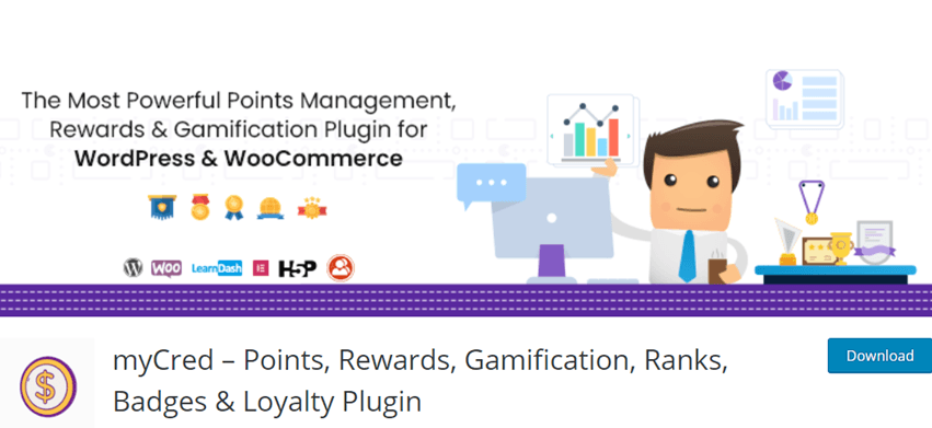 myCred Points, Rewards, Gamification, Ranks, Badges & Loyalty Plugin