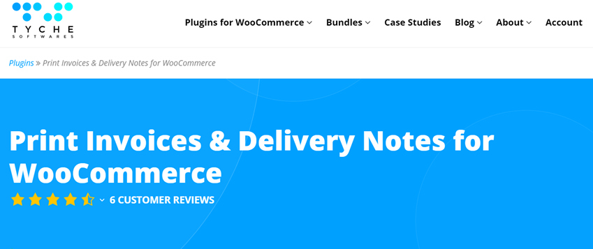 tychesoftwares Print Invoices & Delivery Notes for WooCommerce