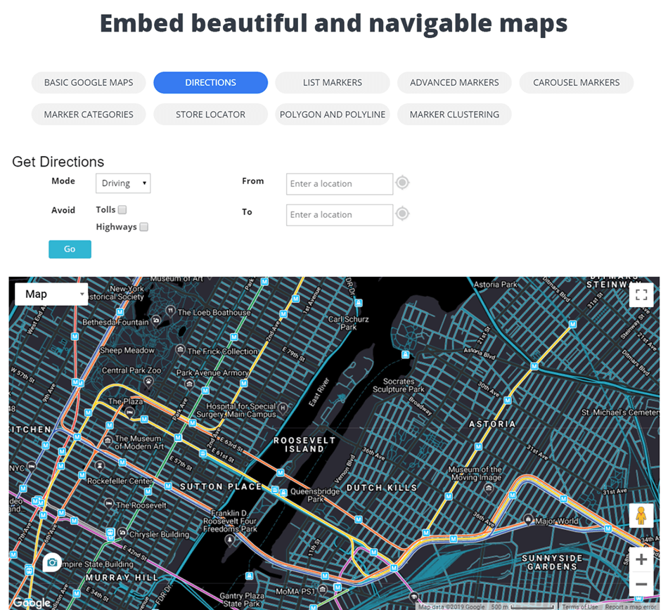 10Web Google Map Edit Demo