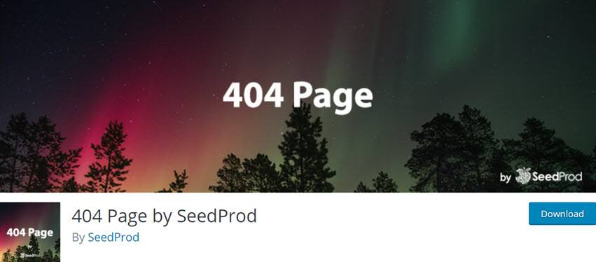 404 Page by SeedProd