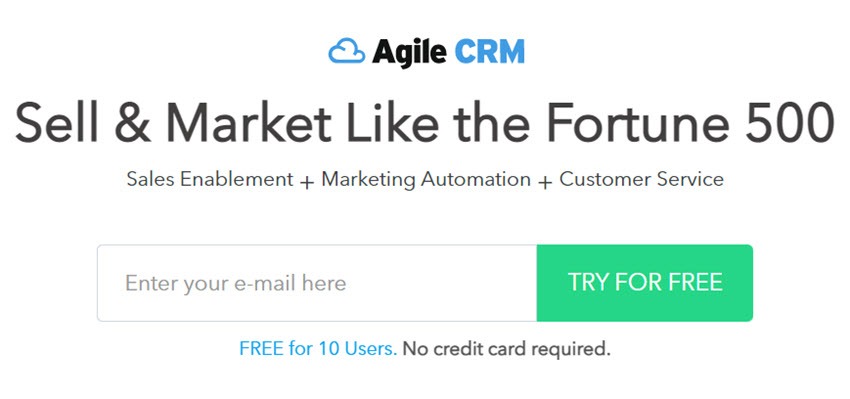 Agile CRM Sell & Market Like the Fortune 500